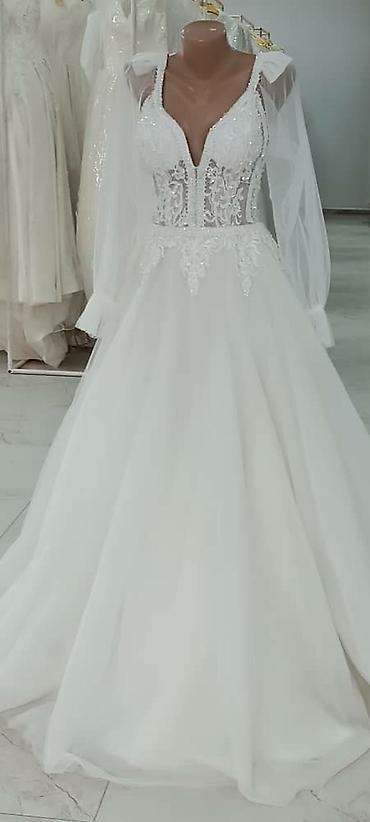 Свадебные платья: Свадебное платье, Закрытое, Мусульманское, Открытая спина, Русалка, Б/у — 10