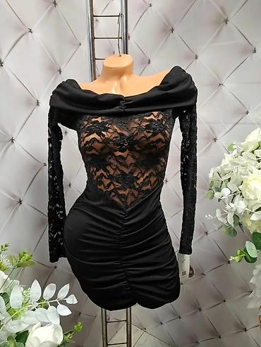 Haljine: Elegantne ženske haljine – večernji modeli sa dugim rukavima - — 10