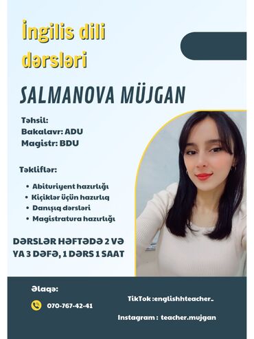 loqopedik dersler: Online ingilis dili hazırlığı. Abituriyent hazırlığı, danışıq