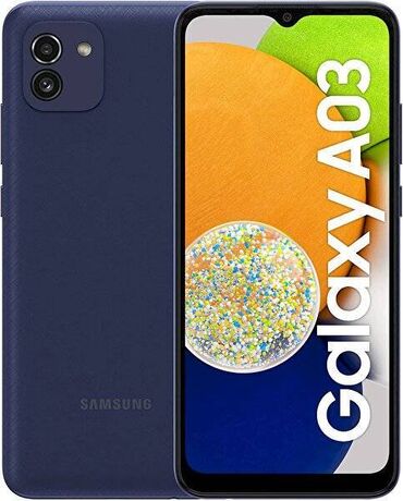 samsung z flip 2 qiymeti: Samsung Galaxy A03s, 64 ГБ, цвет - Голубой, Две SIM карты