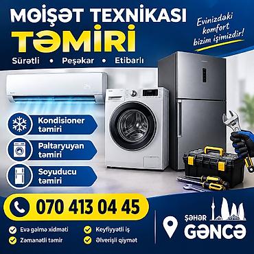 meiset texnikasi temiri: Məişət texnikası təmiri – Gəncə Xidmət sahələri: - Kondisioner — 2