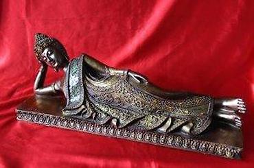 Figure: STARA FIGURA BUDE, RECLINING BUDDHA, LEŽEĆI BUDA, RETKO | Stara — 11
