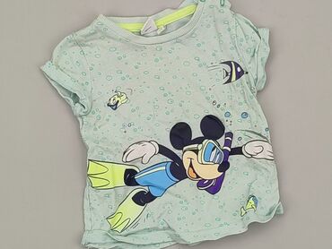 koszula w myszka miki: T-shirt, Disney, 6-9 months, condition - Good