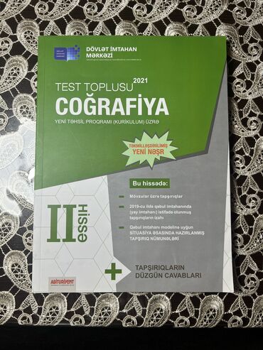 10 cu sinif cografiya dersliyi: Coğrafiya Testlər 11-ci sinif, DİM, 2-ci hissə, 2021 il