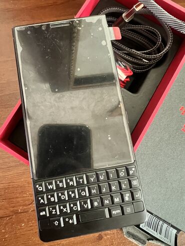 телефон fly 243: Blackberry Key2, 128 GB, rəng - Qara, Zəmanət, Sensor, Barmaq izi