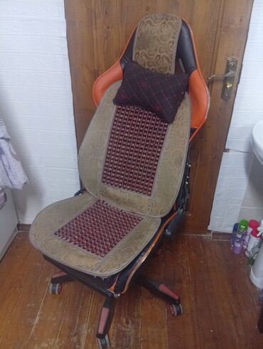 кресло мячик: Игровое кресло, С колесиками, цвет - Черный, Экокожа