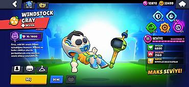 tebii daş: Brawl Stars hesabı – yüksək səviyyəli və kosmetik skinlərlə dolu - — 4