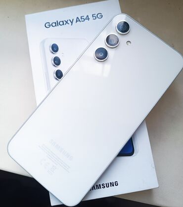 s21 5g: Samsung Galaxy A54 5G, Б/у, 128 ГБ, цвет - Белый, 2 SIM