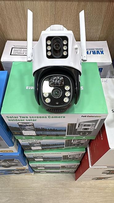 ptz camera: Solar Two Screens Camera – açıq havada günəş enerjili təhlükəsizlik — 1