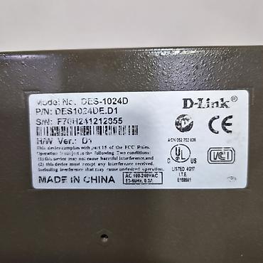 сетевые адаптеры d link: Коммутатор D‑Link DES‑1024D - 24 порта RJ‑45 10/100 Mbps Fast — 5
