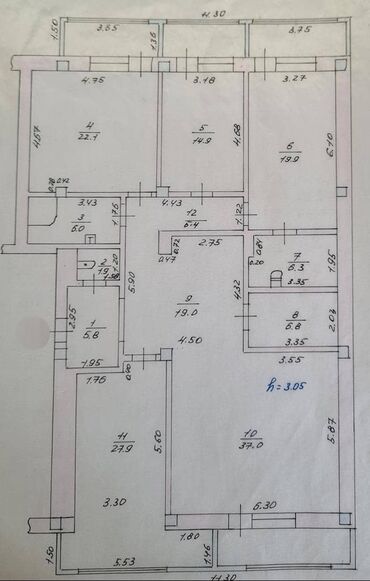 Продажа квартир: 4 комнаты, 200 м², Элитка, 5 этаж, Косметический ремонт — 21