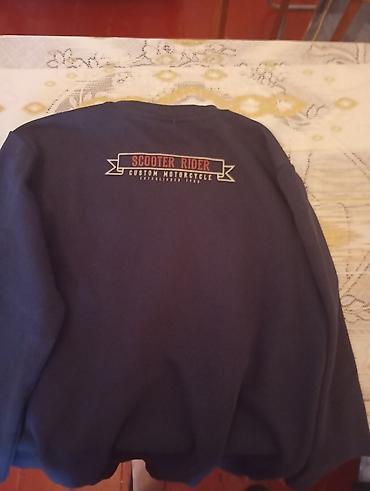 kisi geyimi: Scooter Rider temalı sweatshirt - Rəng: tünd göy - Model: kruq — 1