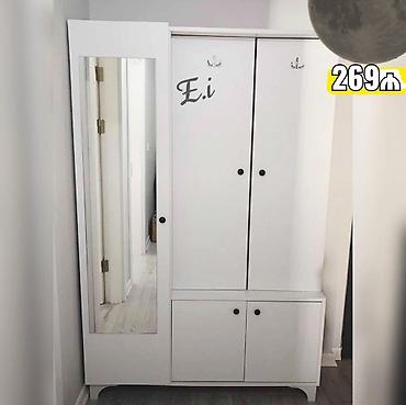 2ci el dolablar: Dehliz üçün asılqanlı dolablar – güzgülü, oturacaqlı və çoxfunksiyalı — 6