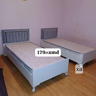 İki ədəd tək nəfərlik çarpayı dəsti. Xüsusiyyətlər: - Ölçü: standart