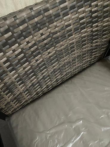 bag ucun divanlar: 3 hissəli rattan oturma dəsti - Tərkib: 1 ədəd 4nəfərlik skamya və 2 — 3
