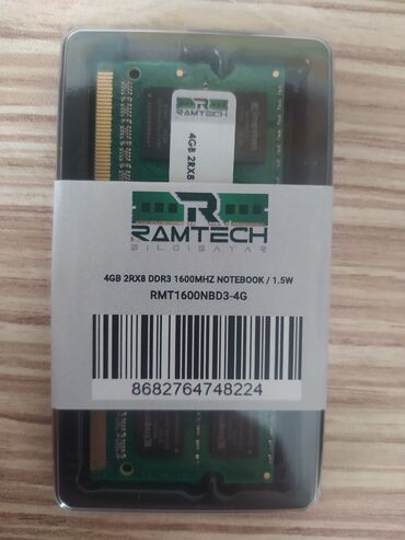 komputer lalafo: Ramtech ram 4gb 1666mhz tem təzə vəziyətdə