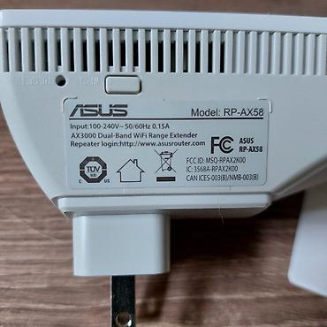 wifi extender: Asus RP-AX58 AX3000 Dual-Band WiFi Range Extender. WiFi6, Aimesh — 5