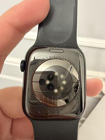 ios 6: Apple Watch Series 7, размер 45 мм, корпус тёмный. В комплекте — 4