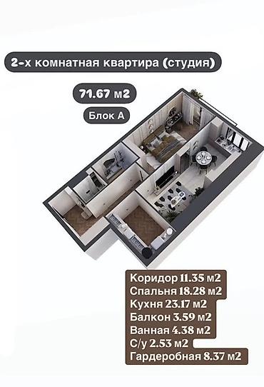 дома в кыргызстане: 🔥 ПРОДАЁТСЯ 2-КОМНАТНАЯ СТУДИЯ В BAY TASH CITY 📍 Курманжан Датка / — 2