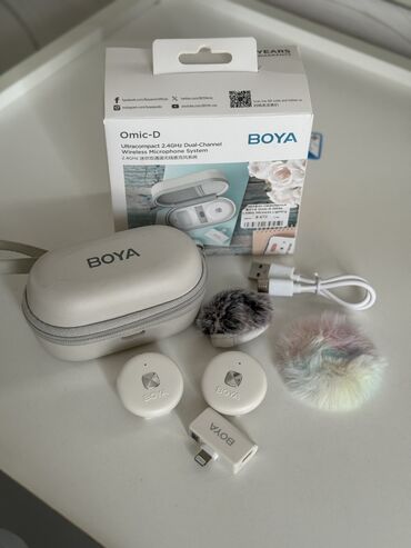 микрофон boya: Продаю микрофон: BOYA OMIC-D (белый цвет) в идеальном состоянии