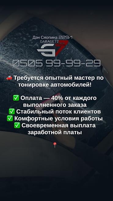 тонировк: Требуется Детейлер - Тонировка, Процент от дохода, Официальное трудоустройство — 1