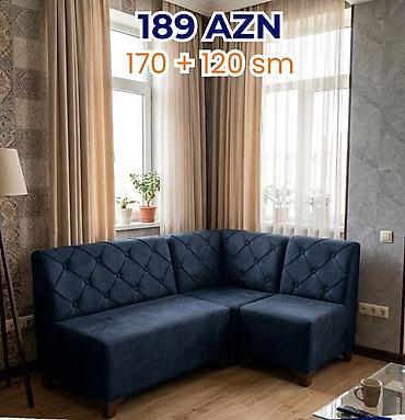 Künc oturacaq dəsti – 189 AZN Ölçülər: 170 sm + 120 sm (künc