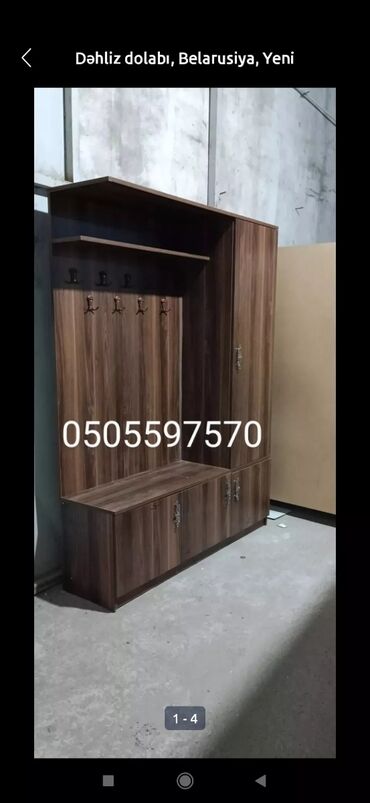 Dolablar: Yeni, Açılan, 3 qapılı Düz dolab, Qarderob, paltar dolabı, Azərbaycan — 15