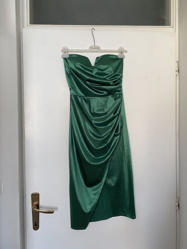 peplum haljina: XD S (EU 36), M (EU 38), bоја - Zelena, Koktel, klub, Top (bez rukava)