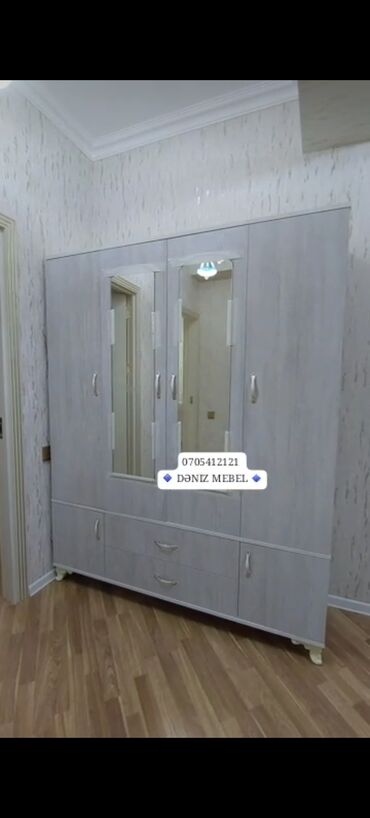 Dolablar: Yeni, 4 qapılı Düz dolab, Dolab-asılqan — 11