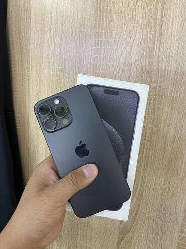 Apple iPhone: IPhone 15 Pro Max, Б/у, 1 ТБ, Black Titanium, Коробка, 87 %