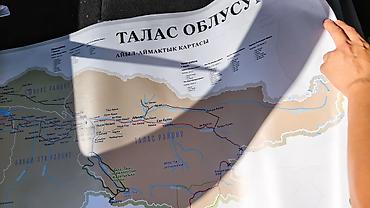 текстиль шторы: Кыргыз Республикасынын карталары. Заказ менен чыгарып беребиз — 5