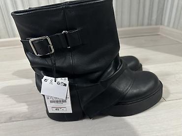 сапоги женские: Ботфорты, Bershka, Размер: 38, цвет - Черный, Новый — 2