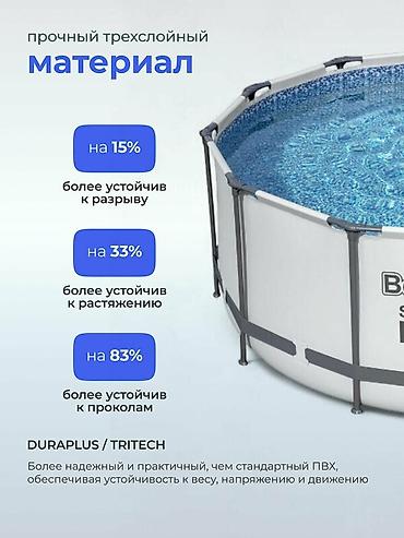Бассейны: 366/122 см Каркасный бассейн Bestway 56420 отличается высокой — 7