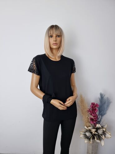 svecani top: S (EU 36), Cotton, color - Black