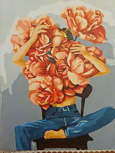 saatlar divar: ! Холст. Подрамник. Акриловые краски. 40/50 размер Əl işi. Kətan — 5