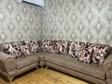 divan dəri: Угловой диван, Б/у, Раскладной, С подъемным механизмом, Нет доставки
