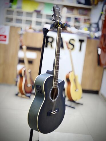 musiqi kalonkası: Akustik elektro gitara " Tayste T-404+17A EQ Black ⚫ həm nəğd həm