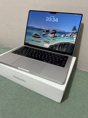 macbook 13 m1: Ноутбук, Apple, 16 ГБ ОЗУ, Apple M1, 14 ", Б/у, Для работы, учебы, память SSD