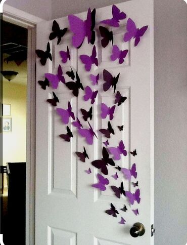 Digər ev dekoru: Əlamətdar günlərinizə gözəlliklər qatın. Kəpənəklər dekoru - qapı — 18