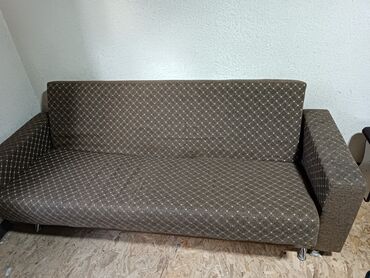 диван цена: Диван-кровать, цвет - Коричневый, Б/у