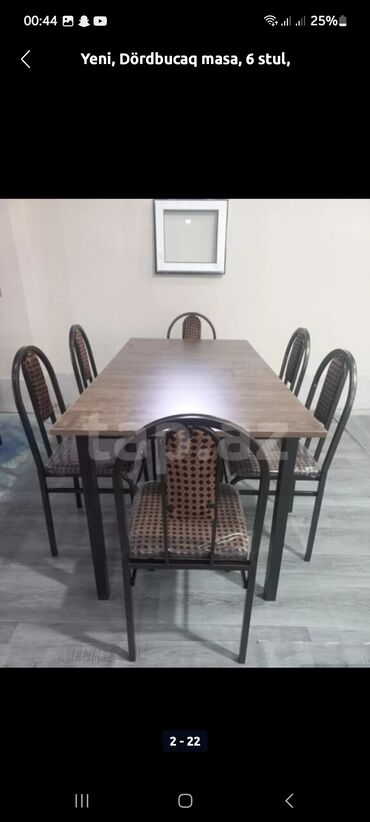 Bağ, çöl masa və oturacaq dəstləri: Yeni, Dördbucaq masa, 4 stul, Açılmayan, Stullar ilə -da lalafo.az — 21 Bağ, çöl masa və oturacaq dəstləri: Yeni, Dördbucaq masa, 4 stul, Açılmayan, Stullar ilə — 21