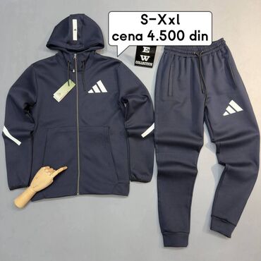 Trenerke: Komplet, 2XL, L, M, Adidas, bоја - Bež, Pamuk — 8