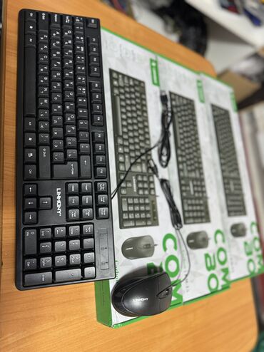 Ноутбуки, компьютеры: Проводной usb клавиатура+мышь новые в количестве
