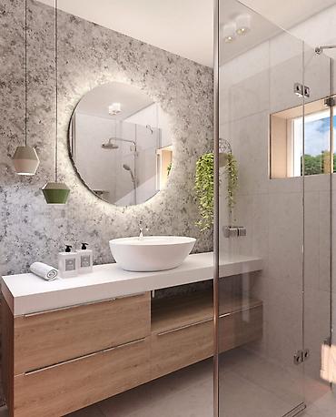 Tikinti işləri: «Barn House»: ▸ 60 m² — 2 yataq otağı, zal, studio tipli mətbəx — 13