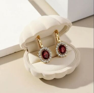 Minđuše: Vintage inspirisane viseće minđuše – ovalni kristali sa okvirom od — 2