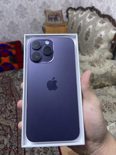 айфон бу: IPhone 14 Pro Max, Б/у, 256 ГБ, Deep Purple, Кабель, Коробка, 85 %