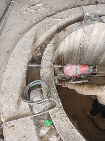 Digər tikinti xidmətləri: Xidmət: Beton və kərpic divarlarda deşiklərin karotla (diamond core — 13