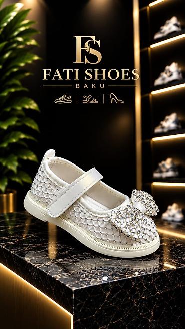 Uşaq üçün zərif balerin tipli ayaqqabı – Fati Shoes Baku. - Rəng: ağ