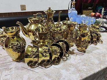 bıcaq seti: Çay dəsti, rəng - Qızılı, Metal — 1