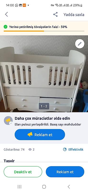 lay lay matras: Uşaq beşiyi – “Baby Mood” tipli transformasiya olunan model. - Rəng — 1